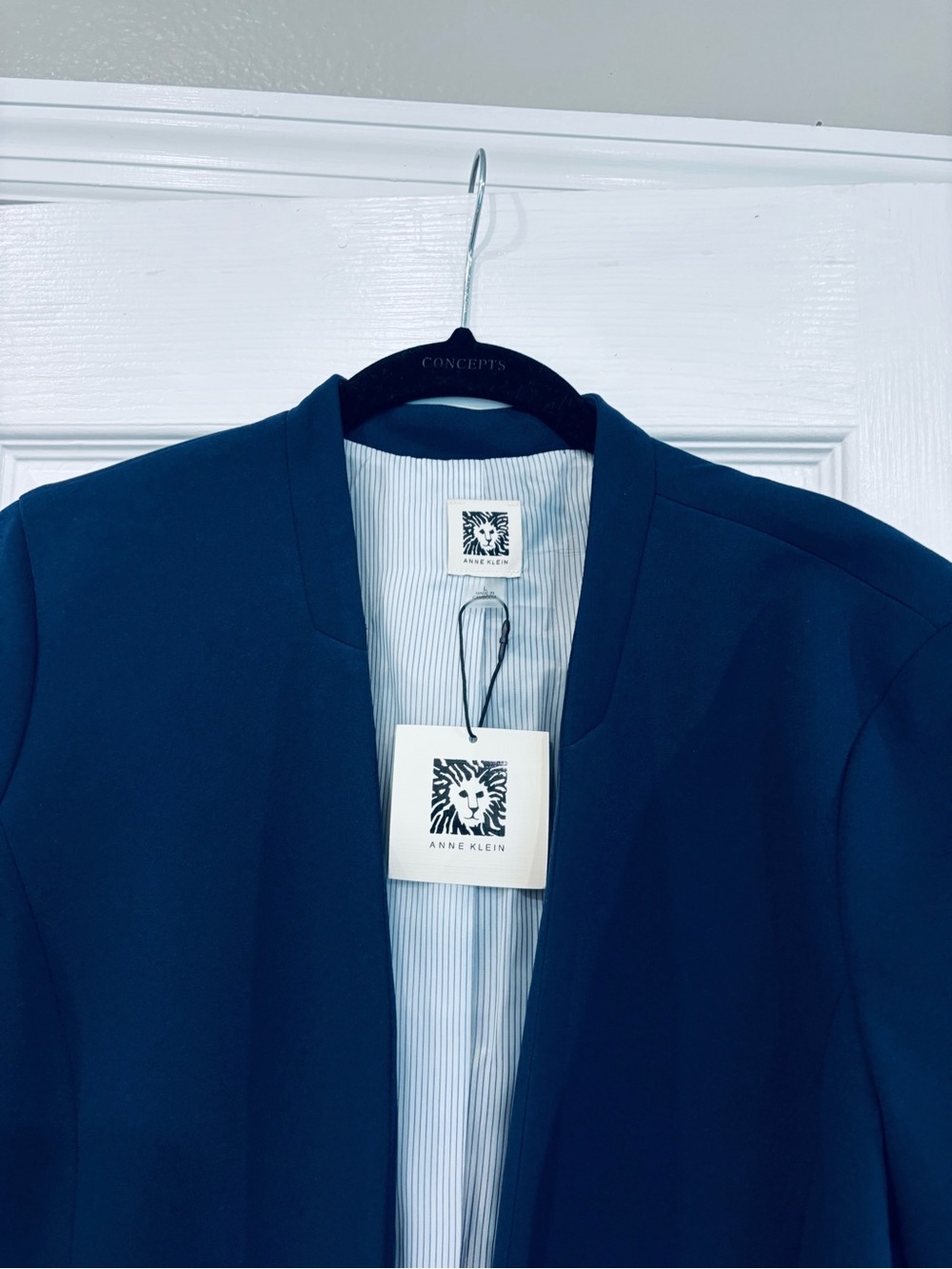 ❗️Anne Klein Navy Longline Blazer Coat NWT $169! - Picture 3 of 10